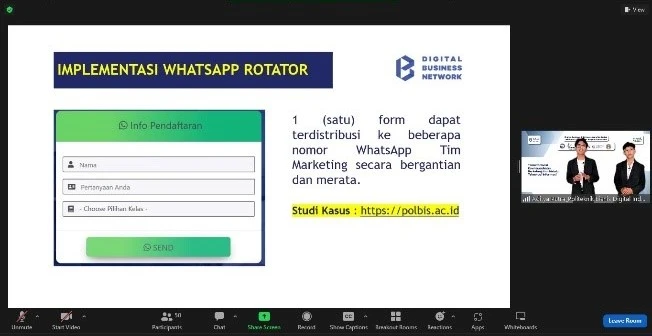 Diseminasi Project Mahasiswa pada Webinar Nasional