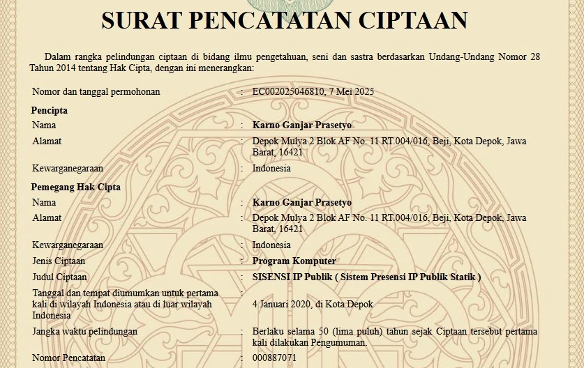 Prestasi membanggakan kembali diraih oleh salah satu dosen Program Studi D4 Teknologi Rekayasa Perangkat Lunak bidang Teknologi Informatika