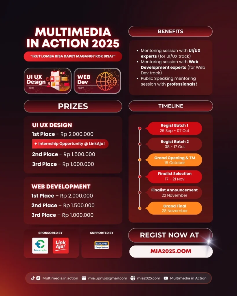 Mahasiswa D4 TRPL Polbis Bertarung di Lomba Multimedia in Action 2025 UPN Jakarta